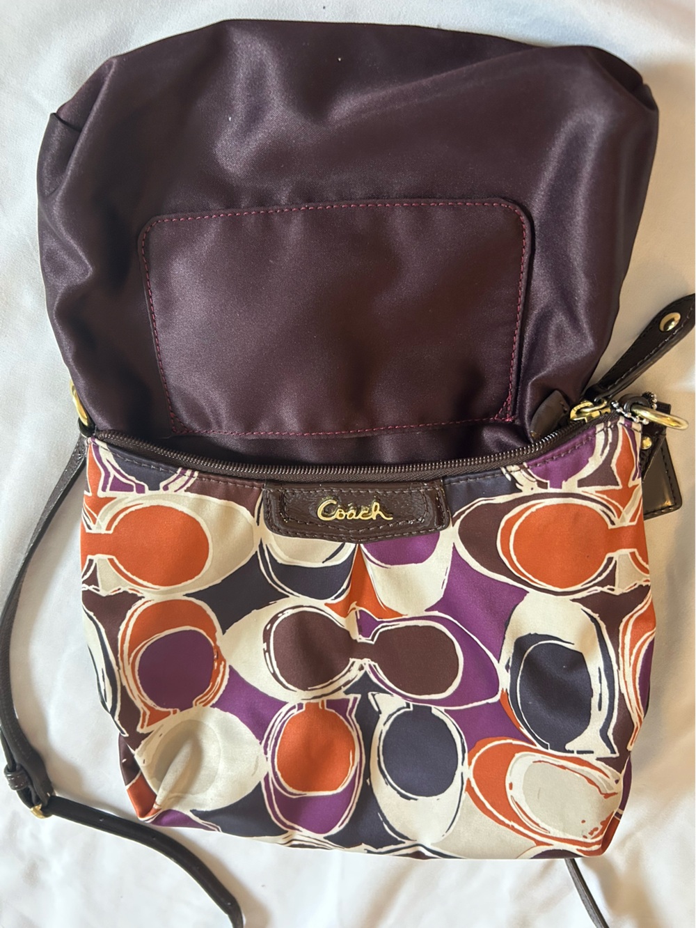 Coach Scarf Print Shoulder Bag - Picture 9 of 11